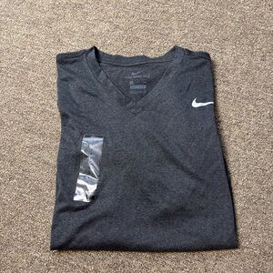 Nike Charcoal V-Neck Tee
